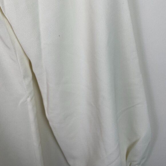 Hill House The Simone Slit Open Back Maxi Dress Coconut Milk Crepe Cream White M - Picture 9 of 13